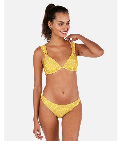 Express Womens Printed Tie Back Underwire Bikini Top