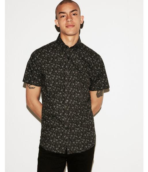 Express Mens Slim Floral Cotton Short