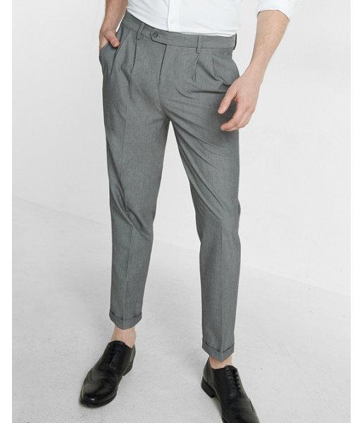 Express Mens Slim Photographer Pleated Dress Pant