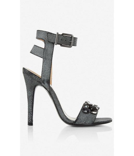 Express Women's Shoes Crocodile Rhinestone Heeled