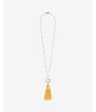 Express Womens Triangle Pendant Tassel Necklace