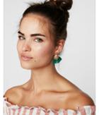 Express Womens Pineapple Fringe Post Back Earrings
