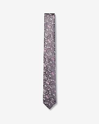 Express Mens Slim Woven Floral Tie