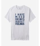 Express Mens I Have Mixed Drinks About Feelings Graphic Tee