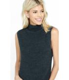 Express Women's Sweaters & Cardigans Sleeveless Mock Neck Rounded Hem