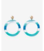 Express Womens Resin Color Block Circle Drop Earrings