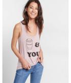 Express Womens Express One Eleven Coffee And You Scoop Neck Tank