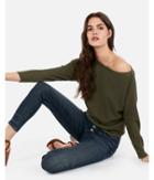 Express Womens Express One Eleven Off The Shoulder Waffle Knit Tee