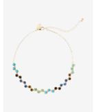 Express Zigzag Multicolor Stone Choker Necklace