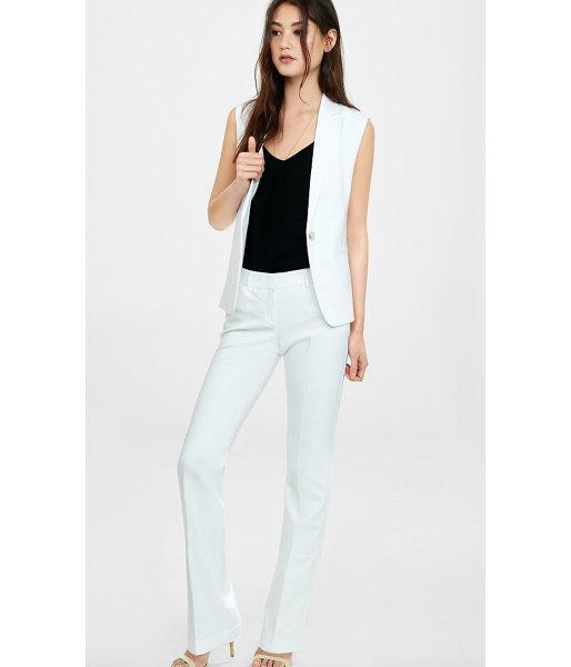 Express Women's Dress Pants White Barely Boot Editor Pant