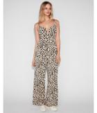Express Womens Leopard Print V-wire Cami Jumpsuit