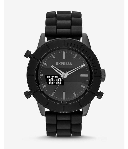 Express Mens Analog And Digital Bracelet Watch - Gray
