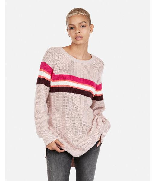 Express Womens Chest Stripe Shaker Knit Tunic