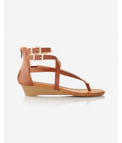 Express Strappy Buckle Wedge
