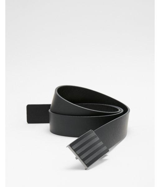 Express Mens Reversible Striped Plaque Belt