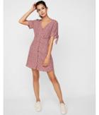 Express Womens Polka Dot Tie Sleeve