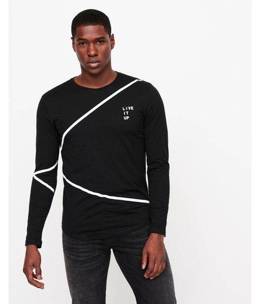 Express Mens Live It Up Long Sleeve Graphic Tee