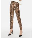 Express Womens High Waisted Leopard Ankle Dress Pant