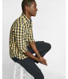 Express Mens Soft Wash Checked Button-down