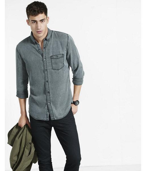 Express Mens Soft Twill Button-down Collar