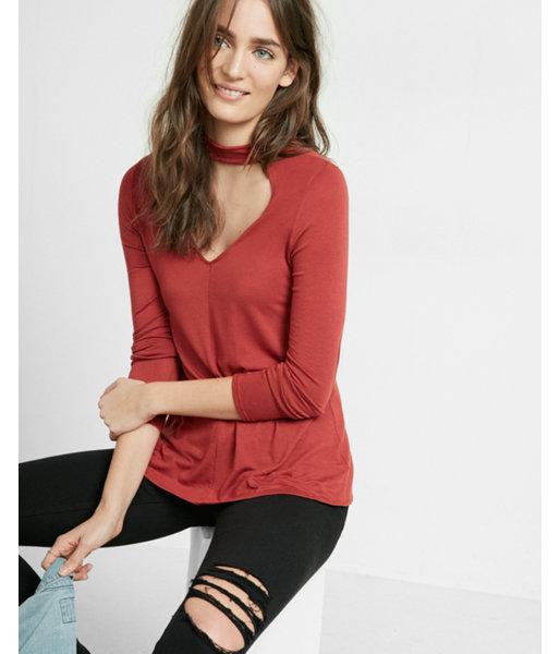 Express Cut-out Trapeze Choker Long