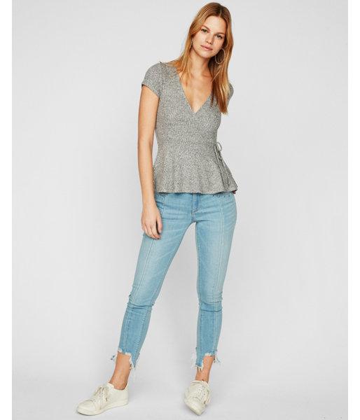 Express Womens Express One Eleven Ribbed Tie Waist
