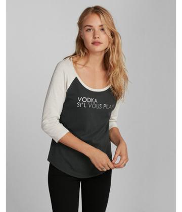 Express Vodka Raglan Baseball Tee