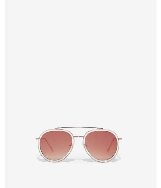 Express Womens Clear Rim Aviator