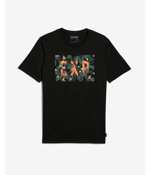 Express Mens Jungle Floral Exp Graphic Tee