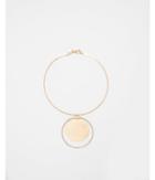Express Womens Circle Pendant Collar Necklace