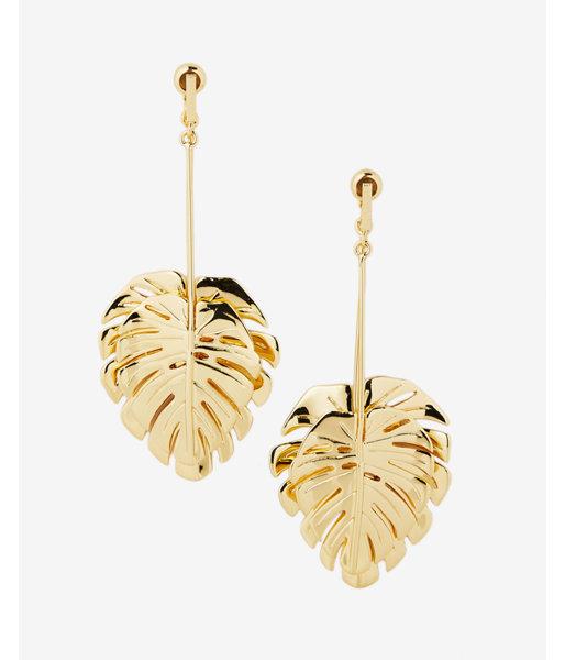 Express Palm Leaf Drop Earrings