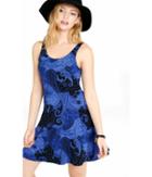 Express Women's Dresses Blue Paisley Print Soft