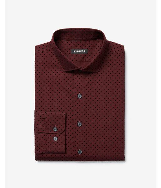 Express Mens Extra Slim Flocked Dot Dress