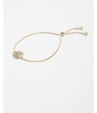 Express Womens Round Cubic Zirconia Pull-cord Bracelet
