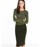 Express Womens Embellished Cropped Pullover