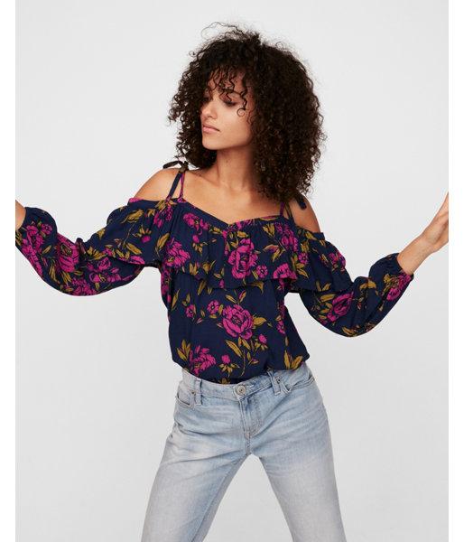Express Womens Floral Tie Cold