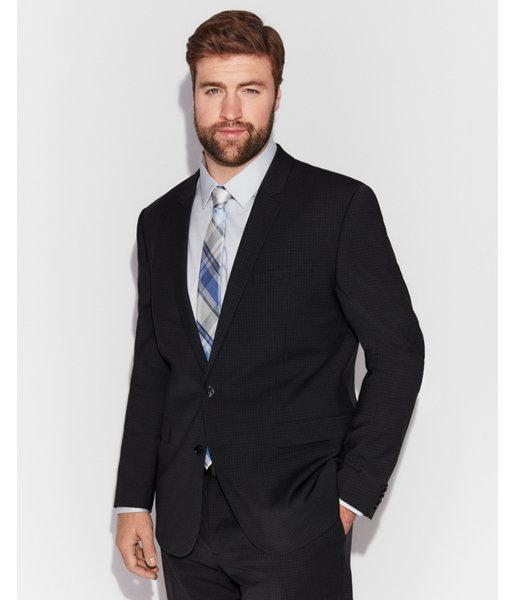 Express Mens Express Mens Extra Slim Performance Stretch Wool-blend Check