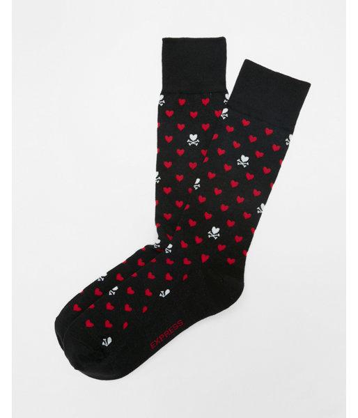 Express Mens Heart And Crossbones Print Dress