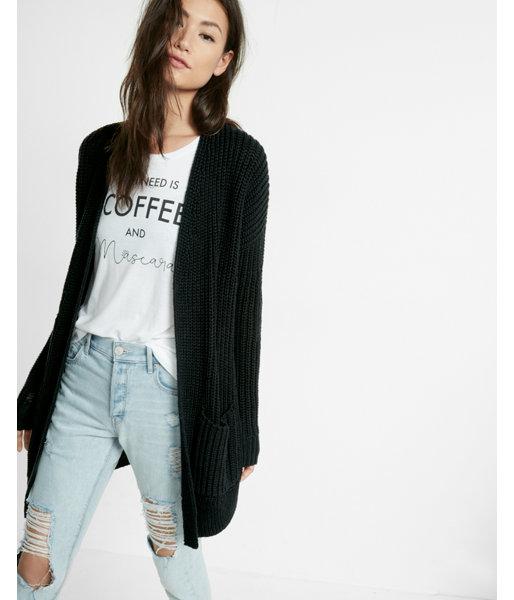 Express Womens Drop Needle Dolman Sleeve Cover-up