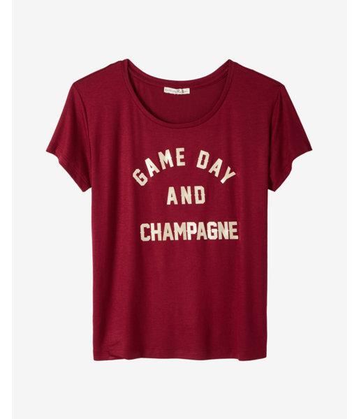 Express Womens Express One Eleven Game Day And Champagne Boxy Tee