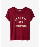 Express Womens Express One Eleven Game Day And Champagne Boxy Tee