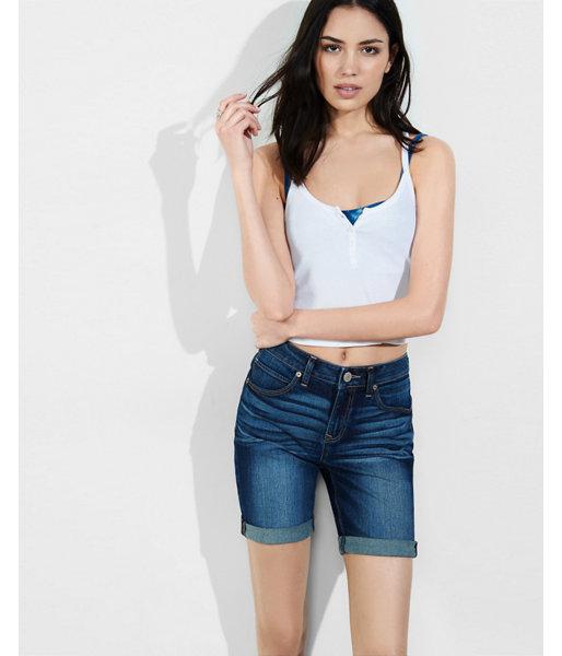 Express Womens Cuffed Bermuda Boyfriend