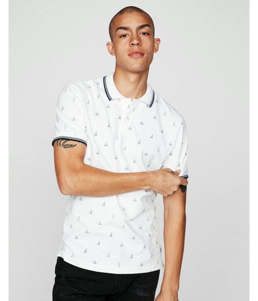 Express Mens Tipped Stretch Pique
