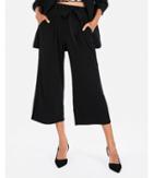 Express Womens Mid Rise Belted Paperbag Waist Culottes