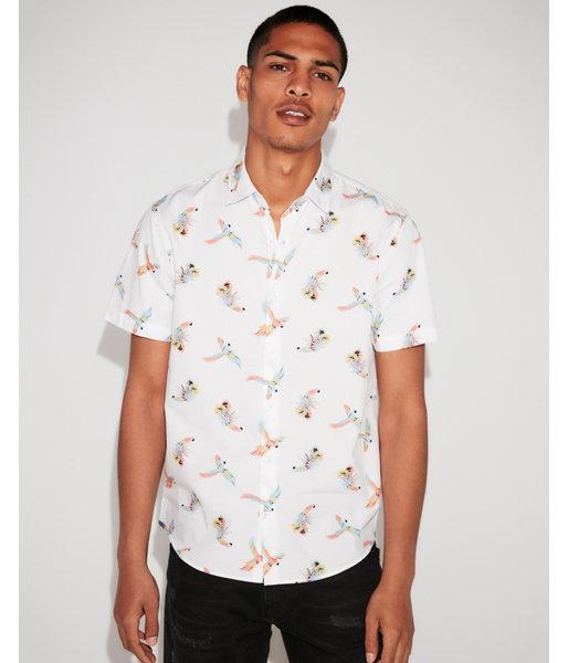 Express Mens Classic Parrot Print Short