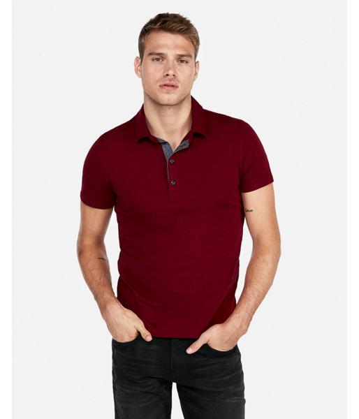 Express Mens Solid Performance Polo