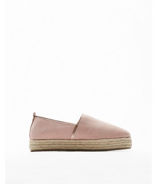 Express Womens Faux Suede Espadrille Flats