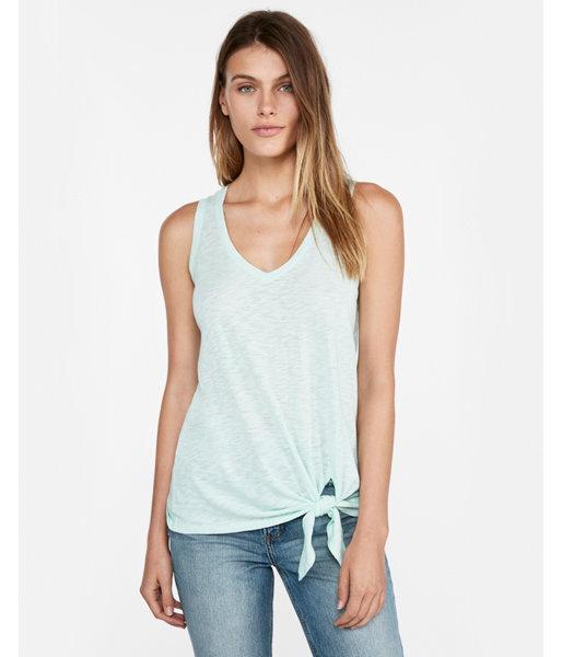 Express Womens Express One Eleven Tie Front Easy Tank