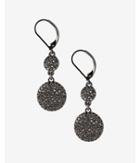 Express Womens Pave Double Disc Earring