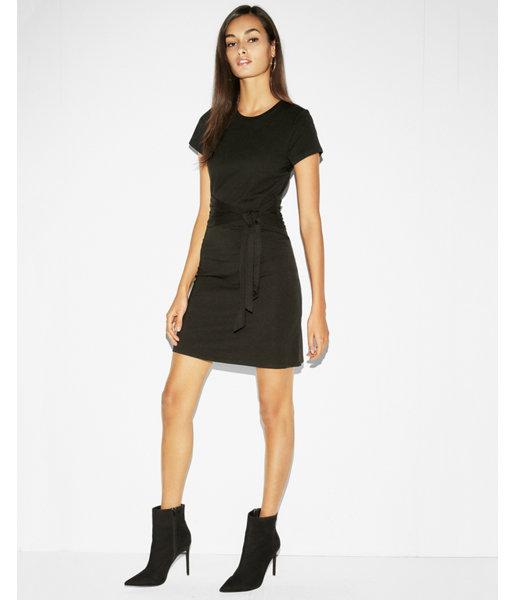 Express Womens Tie Front T-shirt Dress